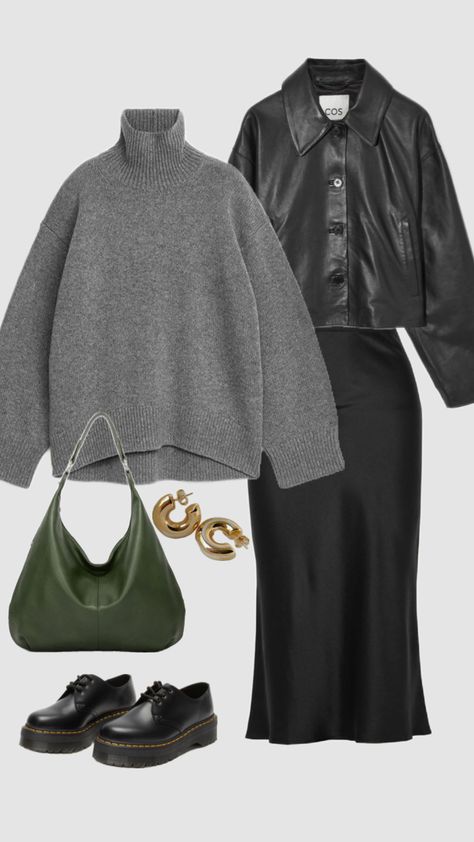 #outfitinspo #ootd #ootdinspo #casualoutfit #fallaesthetic #blackandwhite #fallgirlaesthetic #cutefit Gen Z, Outfit Of The Day, The Day, Ootd, Energy, Skirt, Green, Clothes