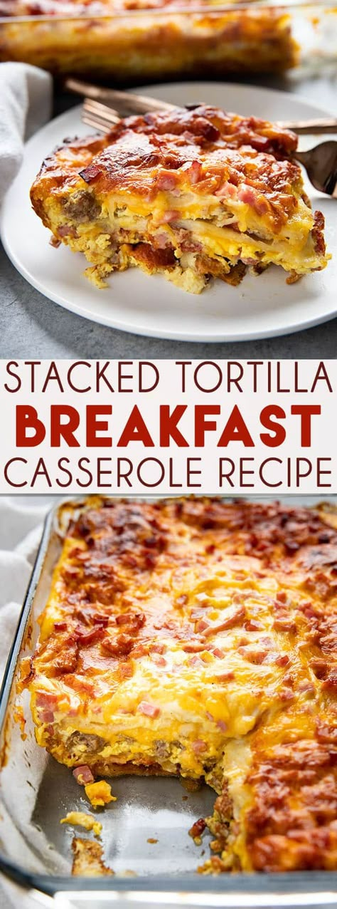 Tortilla Breakfast Casserole, Casserole With Biscuits, Tortilla Breakfast, Breakfast Casserole With Biscuits, Crockpot Breakfast Casserole, Casserole Easy, Cheesy Casserole, Bacon Sausage, Brunch Easy