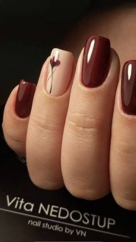 Manicure Fall, Stars Nails, Trendy Manicure, Fall Gel Nails, Cute Nails For Fall, Her Nails, Gel Nail Colors, Red Nail, Manicure Ideas