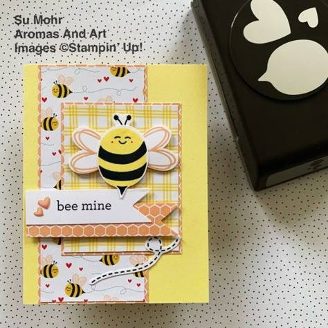 Bee Valentines Cards, Bee My Valentine, Bee Mine Valentine, Bee Valentine, Dragon Flies, Valentine Cards Handmade, Bee Cards, Bee Mine, Stamping Up Cards