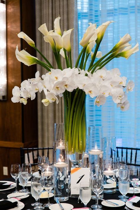 Lily Wedding Flowers, Calla Lily Wedding Invitations, June Wedding Flowers, Calla Lily Wedding Flowers, Lily Wedding Invitations, White Calla Lily Bouquet, Modern Table Top, Calla Lily Boutonniere, Floating Candle Centerpieces