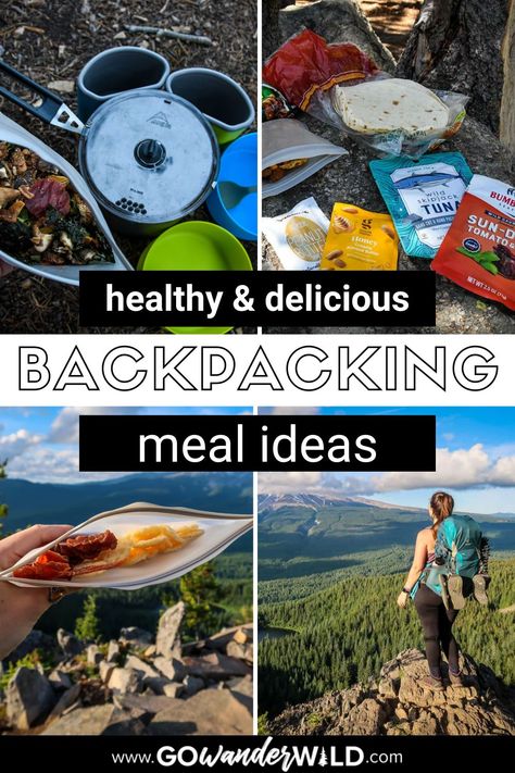 Backpacking Meals: Guide to Meal Planning on the Trail - Go Wander Wild Canoe Camping Food, Hiking Food Backpacking Meals, Backpacking For Beginners, Checklist Travel, Dehydrated Chicken, Trail Food, Backpacking Meals, Dehydrated Vegetables, Canoe Camping