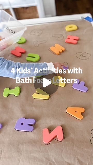 Foam Letter Activities, Letter Identification Activities, Make A Puzzle, Bath Foam, Door Letters, Giant Letters, Foam Letters, Letter Identification, Autumn Girl