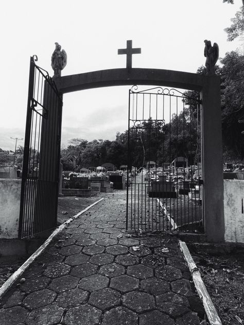 Cemetery Entrance, Gothic Cemetery, Dark Industrial, Cemetery Gates, Halloween Cemetery, Different Perspectives, Graveyard, Garden Arch, Cemetery