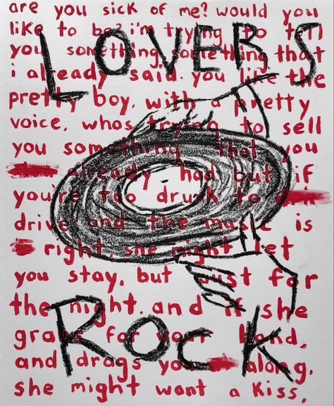 Lovers Rock Lyrics Aesthetic, Lovers Rock Wallpaper Iphone, Rock Aesthetic Drawing, Lovers Rock Drawing, Rock Posters Bedroom, Vintage Posters Music, Lovers Rock Wallpaper, Lovers Rock Poster, Tv Girl Drawing