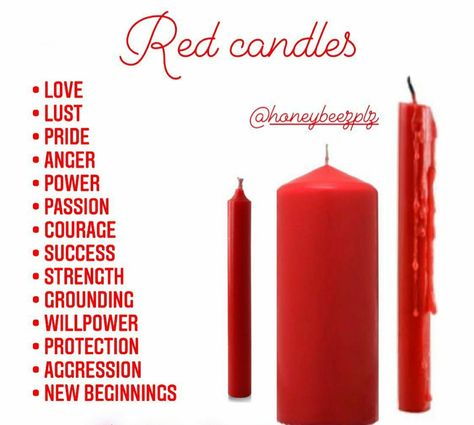 Red Candle Spell, Colour Magick, Candle Color Meanings Magic, Candle Meanings, Candle Magik, Witchy Spells, Candle Color Meanings, Candle Meaning, Candle Magic Spells