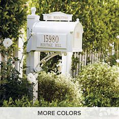 Someone tell me why mailboxes are so expensive? Mailbox Monogram, Beautiful Mailbox, Mailbox Garden, Mailbox Makeover, Mailbox Landscaping, Mulch Landscaping, Mail Boxes, White Picket Fence, White Cottage