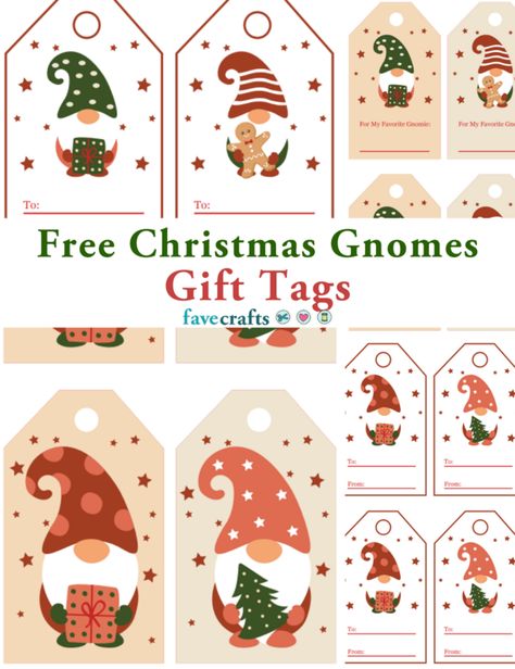 Print out the cutest Christmas gnome gift tags for all your presents this year! There's something about the perfect gift tag that takes a wrapped present from ordinary to extraordinary. These adorable and trendy gnomes are just what you need to add a whimsical finishing touch. Gnome Christmas Tags, Gnome Gift Tags Free Printable, Free Printable Christmas Gift Tags Xmas, Free Printable Christmas Gift Tags Label Templates, Santa Gift Tags Printable, Free Christmas Tags, Homemade Gift Tags, Christmas Printable Labels, Diy Christmas Tags