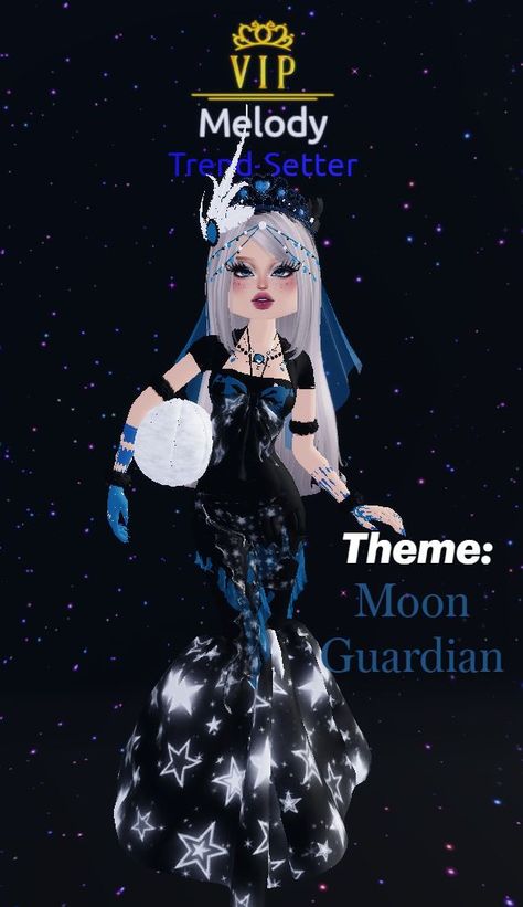 A "moon guardian" theme sounds enchanting! For a dress-to-impress look inspired by a moon guardian, consider blending elements of celestial elegance with a touch of mystical flair. Here’s a guide to achieving that:  Outfit Gown or Dress:  Opt for a gown or dress with a flowing silhouette, reminiscent of moonlight cascading through the night. Fabrics like silk, satin, or chiffon in shades of silver, deep navy, or iridescent white will add a celestial touch. Di Moon Guardian Theme, Dress To Impress Outfits Roblox Game Theme Moon Guardian, Moon Guardian Outfit, Moon Guardian Dress To Impress Outfit, Moon Guardian Dti Outfit, Dti Moonguardian, Dress To Impress Moon Guardian, Moon Guardian Dress To Impress, Sun And Moon Dress