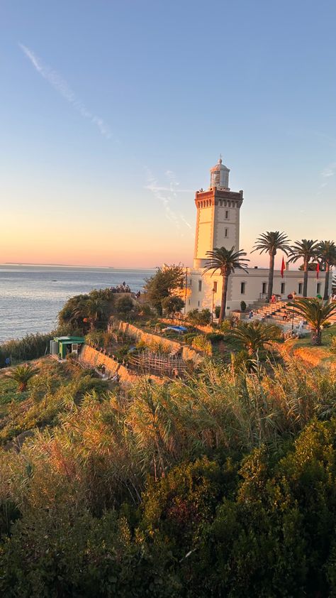 Sunset at cap spartel Tangier Aesthetic, Tanger Morocco, Tangier Morocco, Dream Trips, 2024 Goals, Morocco Travel, Tangier, Healthy Lifestyle Inspiration, Lifestyle Inspiration