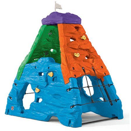 Step2 Skyward Summit, Features include 2 climbing cargo nets, 1 floor net, 9 grips and over 100 square feet of outer climbing area Kids Climber, Toddler Climbers, Climbing Tower, Toddler Slide, Kids Climbing, Rock Climbing Wall, Toy Cars For Kids, Jungle Gym, Outdoor Climbing