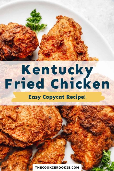 Kentucky Chicken Recipe, Kentucky Fried Chicken Recipe Copycat, Kentucky Fried Chicken Recipe, City Chicken Recipe, Copycat Kfc Chicken, Kfc Recipes, Kentucky Chicken, Recipe For Kentucky Fried Chicken, Fried Chicken Coating