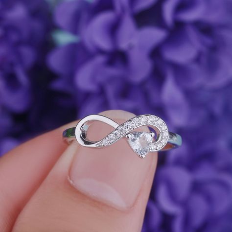 best gift for best friend , friendship and promise ring # JO WISDOM # PROMISE # FRIENDSHIP RINGS#HEART#INFINITY#FASHION#BEAUTY#ANNIVERSARY#WEDDING# Infinity Promise Rings, Infinity Ring Design, Silver Rings For Women Unique, Heart Infinity Ring, Ladies Silver Rings, German Jewelry, Silver Infinity Ring, Deer Jewelry, Heart Promise Rings