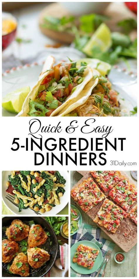 Easy and Quick Family Friendly 5 Ingredient Dinners | 31Daily.com Quinoa Dinners, Deviled Chicken, Mu Shu Pork, Mu Shu, Prudent Penny Pincher, Easy Clean Eating Recipes, 5 Ingredient Dinners, 5 Ingredient Recipes, Easy Clean Eating