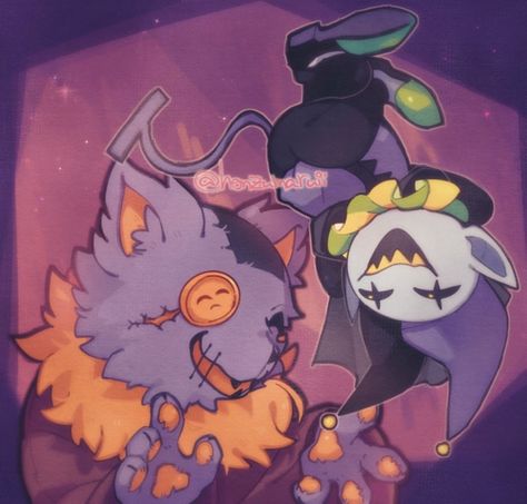 Deltarune | Seam and Jevil By honzumaruii Deltarune Seam, Circus Music, Game Creator, Toby Fox, The Dark World, Undertale Art, Crochet Diy, Movie Game, Video Game Art