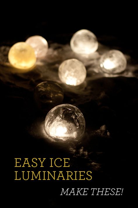 Ice Candles Diy, Ice Luminaries, Diy Food Candles, Luminary Diy, Ice Crafts, Balloon Lanterns, Ice Candle, Frozen Crafts, After The Party