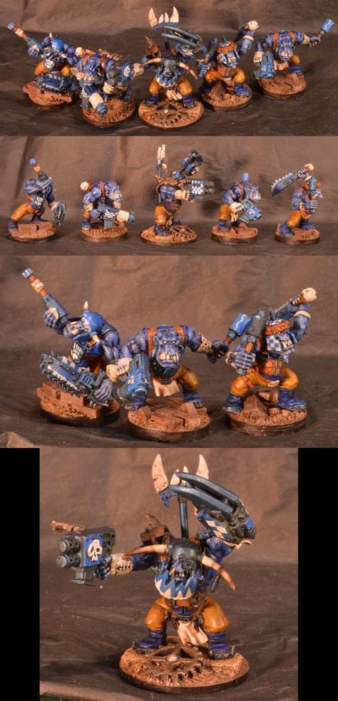 DeathSkulls, Orks, Blue Orks, Ork Boyz, Warhammer 40k by Midget Gems Ork Boyz 40k, Deathskulls Orks, Deathskull Orks, Ork Boyz, Warhammer Orks, Orks 40k, Miniature Terrain, 40k Orks, 40k Armies