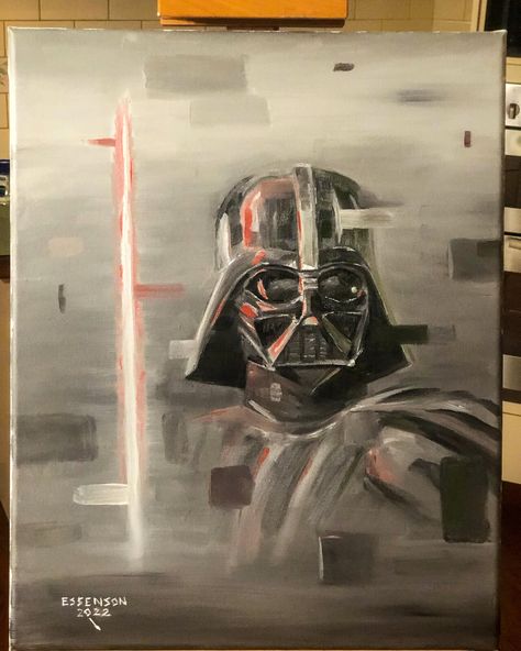 Starwars Canvas Painting, Darth Vader Painting, Darth Vader Art, Dark Helmet, Dark Side Of The Force, Beer Painting, Darth Sidious, Star Wars Wall Art, Craft Brew