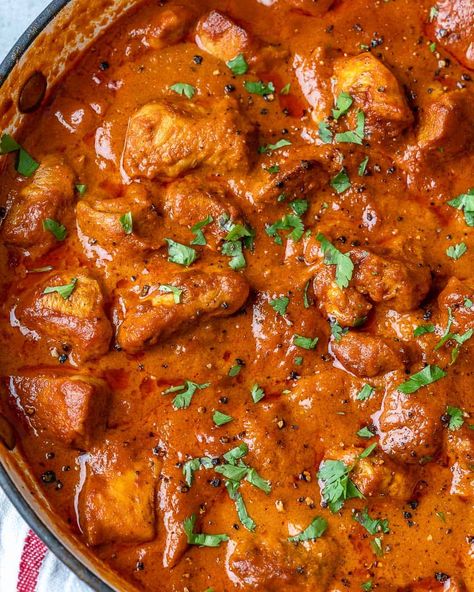 Easy Butter Chicken Recipe | Healthy Fitness Meals Chicken Fillet Recipes Healthy, Crock Pot Butter Chicken, Healthy Butter Chicken Recipe, Indian Butter Chicken Recipe, Easy Butter Chicken Recipe, Chicken Recipe Healthy, Easy Butter Chicken, Butter Chicken Recipe Indian, Indian Sauces