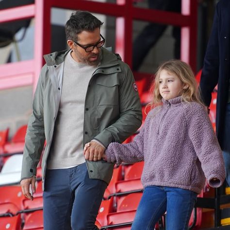 Ryan Reynolds Brings Daughter James to Wrexham Soccer Game James Reynolds, New Sibling, Becoming A Father, Family Of Five, Family Of 5, Behati Prinsloo, Celebrity Families, Soccer Game, Entertainment Tonight