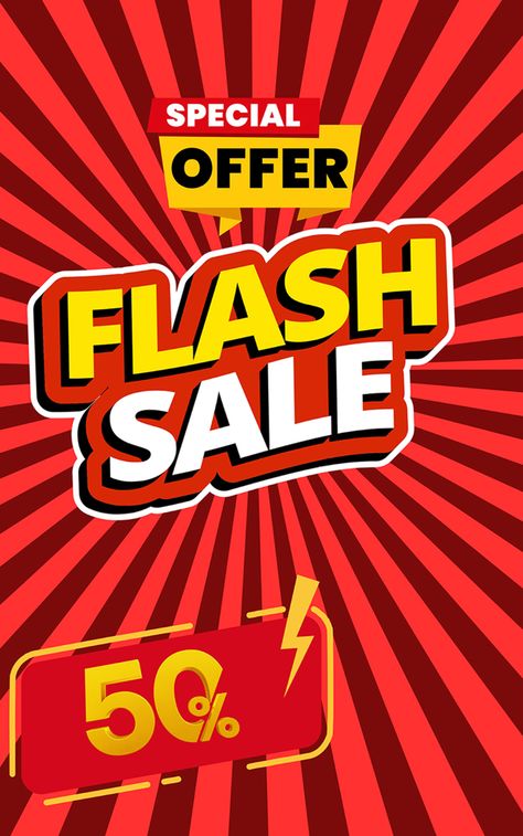 Edit Flash Sale Vektor Flash Sale, Special Offer, Premium Vector, Graphic Resources, Flash