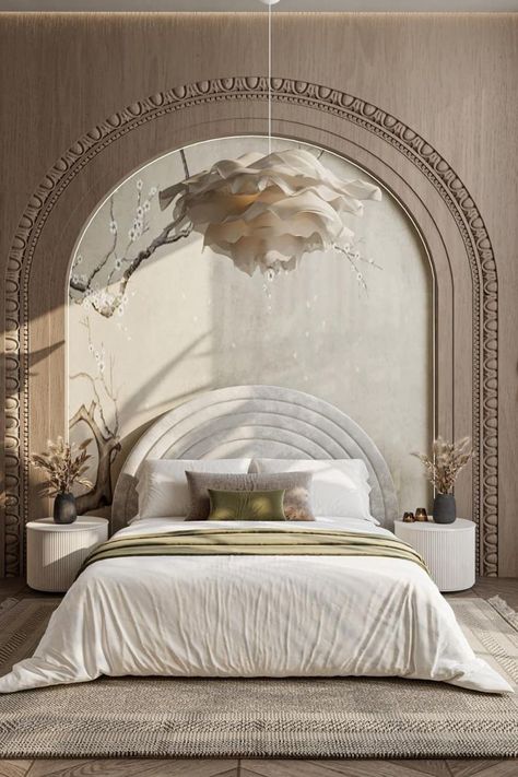 These luxurious bedrooms ideas bring together high-end finishes and cozy elements, perfect for anyone looking to upgrade their space with elegance Classic Bedroom Design Luxury, Wabi Sabi Bedroom Design, Bedroom Classic Design, Bedroom Design Luxury, Bedroom Design Modern, Interior Design Programs, Bedroom Oasis, Modern Home Interior Design, Bedrooms Ideas