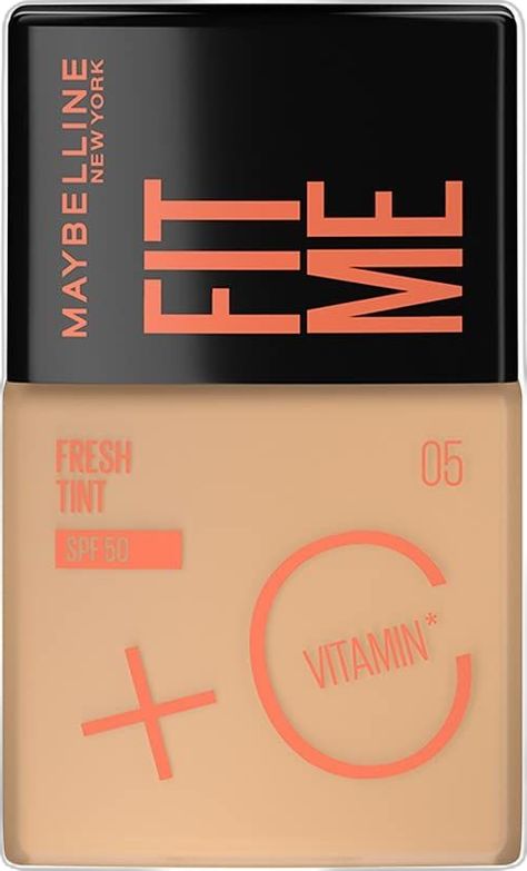 Maybelline New York Foundation, Lightweight Skin Tint With SPF 50 & Vitamin C, Natural Coverage, For Daily Use, Fit Me Fresh Tint, Shade 05, 30ml New York Fits, Skin Tint, Tinted Spf, Too Faced Foundation, Foundation Shades, Go Getter, Maybelline New York, Sweet Sixteen, Even Skin Tone