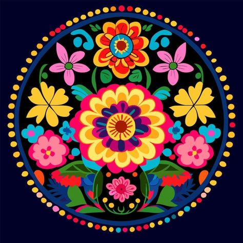 Mexico Flowers, Mexican Pattern, Mexican Flowers, Mexican Designs, Motif Design, Mexican Wedding, Trippy Art, Mexican Folk Art, Mexican Art