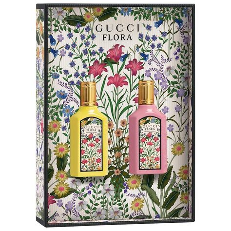 Flora Gorgeous Eau de Parfum Duo Set - Gucci | Sephora Gucci Flora Gorgeous Gardenia, Parfum Gucci, Flora Gucci, Gucci Perfume, Gucci Beauty, Gucci Flora, Pear Blossom, White Gardenia, Perfume Set