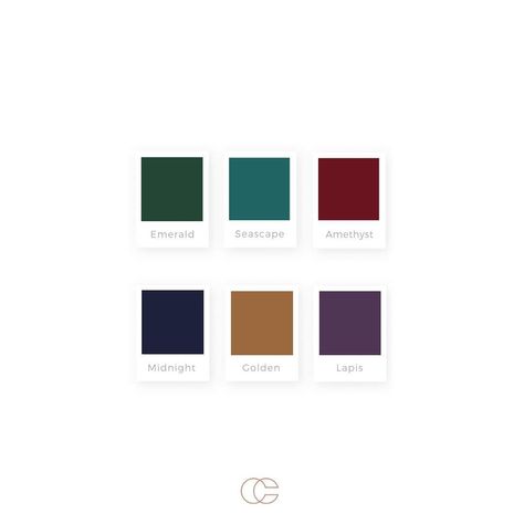 Branding Color Palette | Dark Jewel-tones, Jewel Tone Colors, Jewels, Emerald, Gold, Jewel, Modern, Dark, Simple, Rich, New, 2019, Chic | Copperheart Creative Watch Showroom, Thrifting Diy, Color Palette Dark, Jewel Tones Palette, Tone Color Palette, Branding Color Palette, Jewel Tone Color Palette, Bedroom Pieces, Jewel Tone Wedding