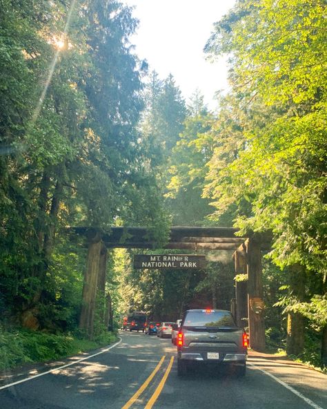 National Park Aesthetic, Park Aesthetic, Mt Rainier National Park, Adventure Aesthetic, Entrance Sign, Mt Rainier, Rainier National Park, Park Ranger, Travel Goals