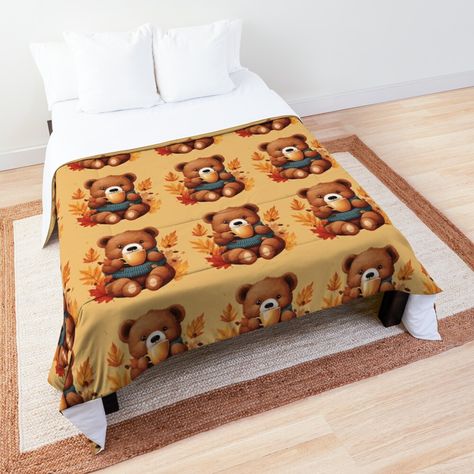 Get my art printed on awesome products. Support me at Redbubble #RBandME: https://www.redbubble.com/i/comforter/Autumn-Teddy-Bear-by-Saiyod88/164930426.UBAD9?asc=u Bear Comforter, Teddy Bear Design, Bear Design, My Art, Awesome Products, Teddy Bear, Art Prints, For Sale, Design