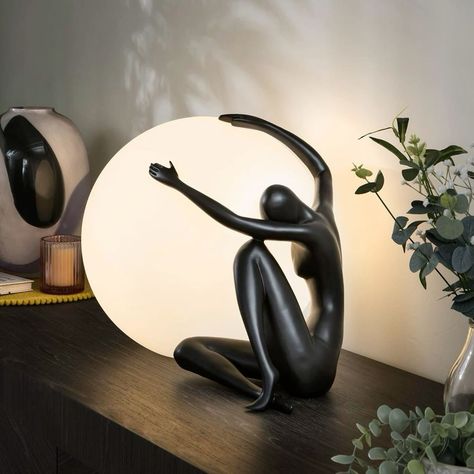 Table Lamps Design, Modern Table Lamp Design, Sculptural Light, Abstract Table, Silhouette Of A Woman, Lamps Design, Large Lamp, Lighting Feature, Lamp Large