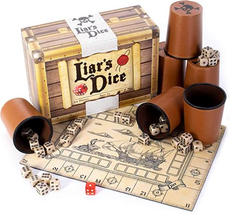 Yahtzee Score Card, Pirate Bar, Drinking Board Games, D6 Dice, Pirate Decor, Dice Cup, Fun Board Games, Group Games, Dice Games