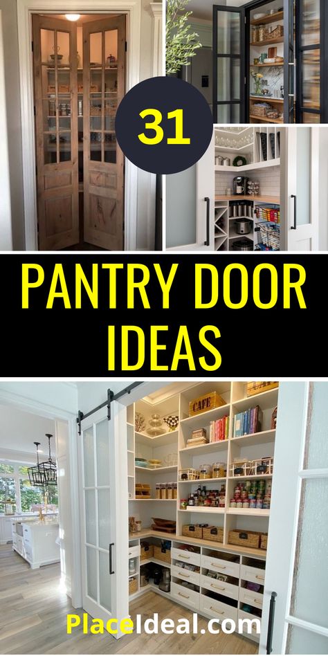 31 Pantry Door Ideas to Transform Your Kitchen with Style Black Sliding Doors, Farmhouse Style Pantry, Small Walk In Pantry, Under Stairs Pantry, Walk In Pantry Ideas, Modern Kitchen Pantry, Narrow Pantry, Pantry Door Ideas, Pantry Redo