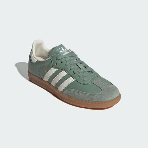 adidas Samba OG Shoes - Green | Unisex Lifestyle | adidas US Samba Og Shoes, Samba Shoes, Sneaker Outfits Women, Adidas Samba Og, Adidas Outfit, Silver Shoes, Green Suede, Adidas Gazelle, Adidas Samba