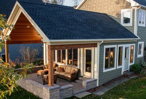 You need to worry about the outside just as much as the inside of a new home addition. Family Room Addition, 4 Season Room, Four Seasons Room, Sunroom Addition, Bedroom Addition, Porch Addition, House Addition, Sunroom Designs, Sunroom Ideas