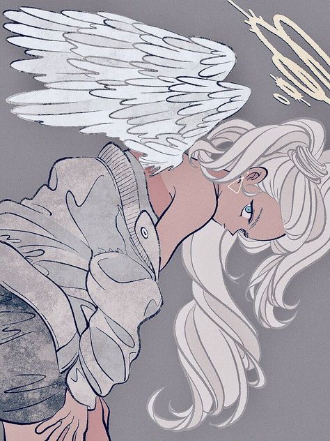 Girl With Wings, Maximum Ride, Angel Drawing, 판타지 아트, Angel Art, Anime Angel, A Drawing, الرسومات اللطيفة, White Hair