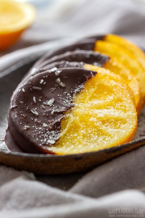 Candied Oranges, Candied Orange Slices, Dipped In Chocolate, Decorating Cakes, Oreo Dessert, 2 Ingredient, Happy Foods, Quick Breads, Orange Recipes