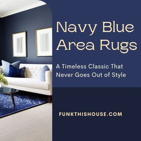 Discover the timeless elegance of navy blue area rugs! Whether you're looking to add depth and sophistication to your living room or bedroom, our curated selection of navy blue area rug styles will elevate your home decor. Check out our latest article for tips on finding the perfect fit and keeping your navy blue area rug looking its best. Shop now and transform your space with this classic home decor staple. #navybluerugs #navybluedecor #classicnavyrugs Navy Rug Living Room, Navy Couch, Navy Blue Decor, Navy Blue Rug, Funky Home Decor, Classic Home Decor, Classic Home, Navy Rug, Navy Blue Area Rug