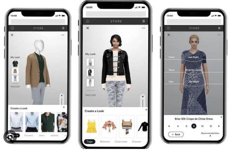 Using Artificial Intelligence, fashion companies are working to create virtual fitting rooms so consumer's no longer need to worry if an item online can fit them. These virtual fitting rooms are then expanding the online shopping experience creating real life stores through our screens. [Morris, Malia] Virtual Try On Clothes, Outfit App, Ar Experience, Profile Ui, Presentation Project, Clothing Apps, Ar Filter, Fashion Calendar, Fast Fashion Brands