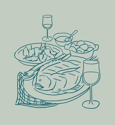 Hotel Sabàtic - Silvia Tack Tapas Illustration, Blog Illustration, Sitges, Illustration Ideas, Magazine Layout, Food Illustrations, Art Direction, Branding, Magazine