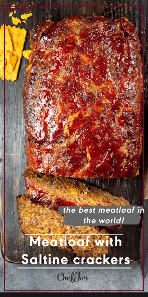 Meatloaf With Ritz Crackers, Ritz Cracker Meatloaf Recipe, Meatloaf Recipe With Crackers, Saltine Cracker Recipes, Cracker Barrel Meatloaf Recipe, Tasty Meatloaf Recipe, Best Meatloaf Recipe, Ritz Cracker Recipes, The Best Meatloaf