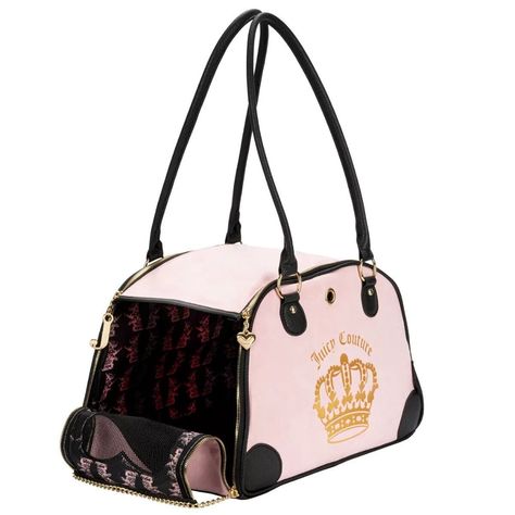 Juicy Couture Pink Pet Carrier Crown Pink Faux Suede Small Dog Or Cat Carrier Up To 10 Pounds Limited Edition Great For Small Dogs, Cats And Rabbits. Item Ships Brand New In Original Clear Sealed Packaging With Tags. Color Pink Brand Juicy Couture Product Dimensions 16"L X 10"W X 10"H Target Audience Cat, Rabbit, Dog Material Leather, Metal, Suede & The Breathable Faux Suede & Leather Exterior Of Our Cat Travel Carrier Keeps Your Naughty Pet Smiling, While The Sturdy Construct Ensures It Stays I Cats And Rabbits, Dog Travel Carrier, Cat Travel Carrier, Small Pet Carrier, Pet Travel Carrier, Crown Pink, Travel Carrier, Cat Travel, Cat Items