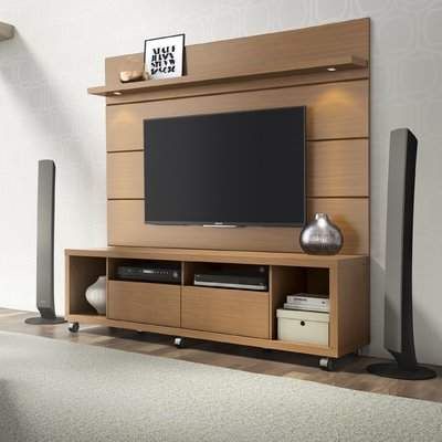 Wade Logan Julius Entertainment Center for TVs up to 85 टीवी यूनिट, Tv Stand And Panel, Floating Entertainment Center, Tv Unit Interior, Unit Interior Design, Wall Tv Unit, Modern Tv Wall Units, Tv Rack, Tv Wall Units