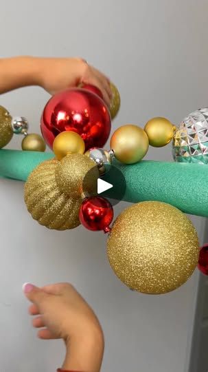 9.3M views · 233K reactions | Easy DIY Christmas decoration #Christmas #decoration | Cirqnamics Pool Noodle Christmas Decorations, Christmas Fun Activities, Pool Noodle Christmas, Easy Holiday Decorations, Christmas Indoor Decor, Christmas Gift Games, Doorway Decor, Pool Noodle, Christmas Themes Decorations