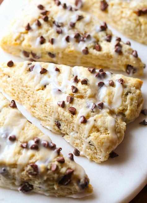 Chocolate Chip Cream Cheese Scones Cream Cheese Chips, Maple Flavoring, Cream Cheese Scones, Chocolate Chip Cream Cheese, Chocolate Chip Scones, Scone Recipes, Scones Recipe Easy, Blueberry Coffee Cake, Cheese Scones