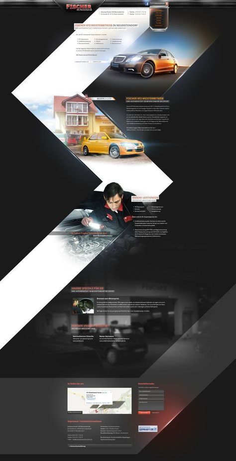 Creative Website Design Inspiration, Design De Configuration, Layout Editorial, Best Website Design, Car Workshop, Creative Website Design, Webdesign Inspiration, Web Ui Design, Webpage Design