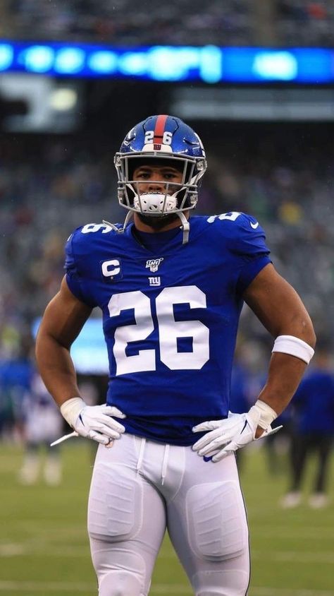 Saquon Barkley Aesthetic, Saquon Barkley Wallpaper, Cool Football Pictures, Nfl Uniforms, Nfl Highlights, Sports Athletes, Blue Spirit, Nfl Football 49ers, Saquon Barkley