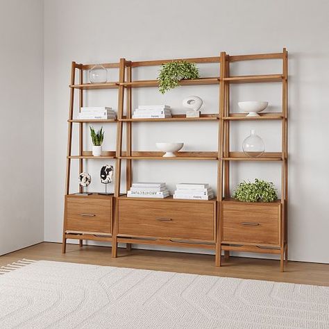 Furniture Living Room All Sale | West Elm Mid Century Bookshelves, Mid Century Modern Shelving, Moody Library, Modern Bookshelf Design, Basement Update, Mid Century Bookshelf, Mid Century Modern Bookshelf, Wide Bookshelf, Mid Century Modern Bookcase